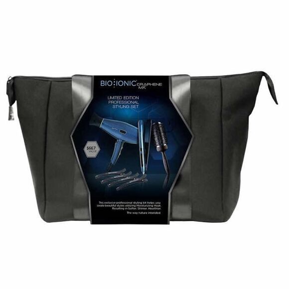 BIO IONIC Graphene MX Pro Styling Kit with Dryer & 1" Flat Iron BRAND NEW IN BOX - Picture 3 of 4